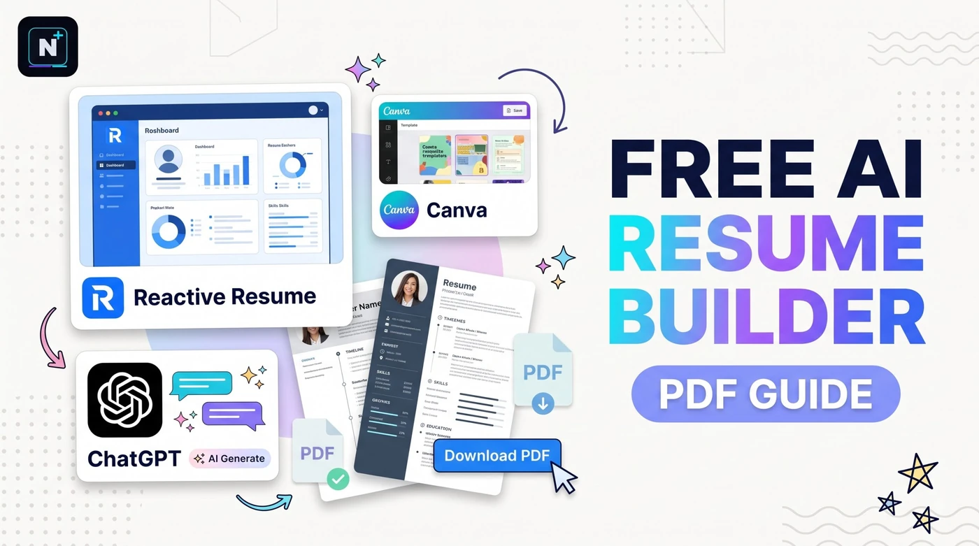 Free AI resume builder comparison showing which tools allow a free PDF download