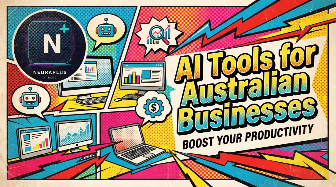 Comparison of AI tools for Australian businesses showing Xero, Canva, Notion and Deputy side by side