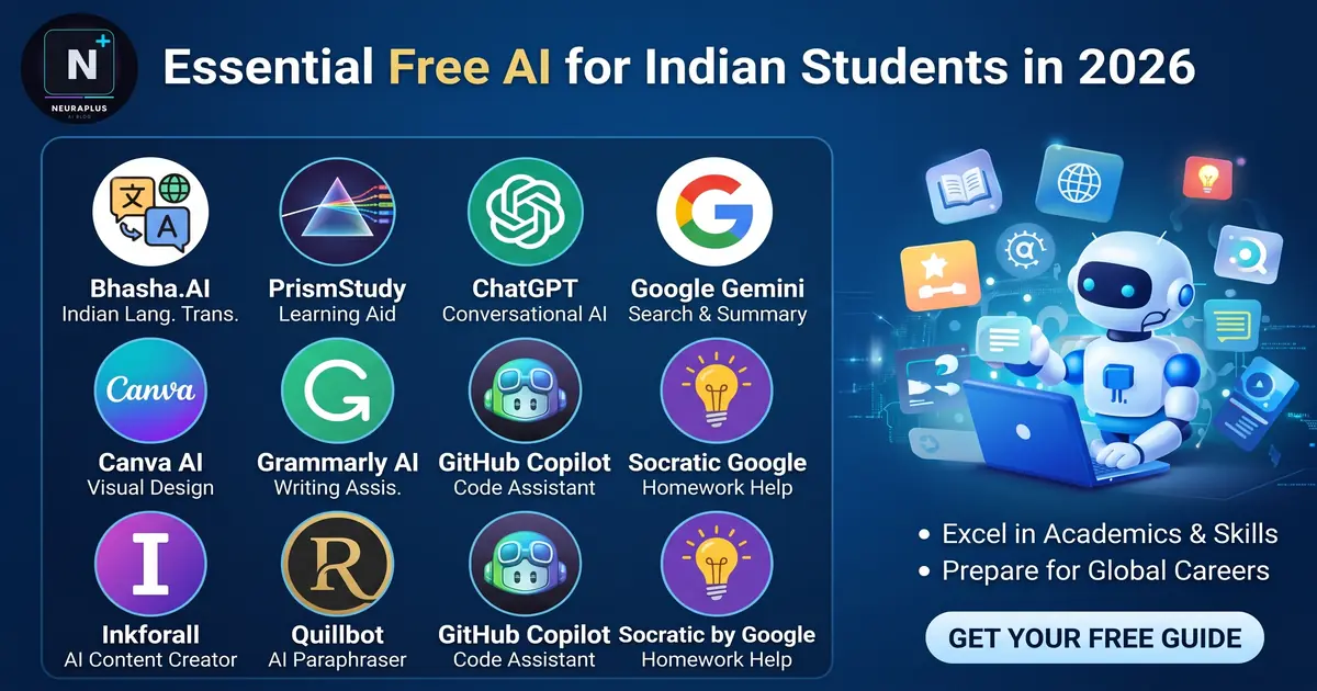 Comparison chart showing traditional studying methods versus AI-assisted studying for Indian students