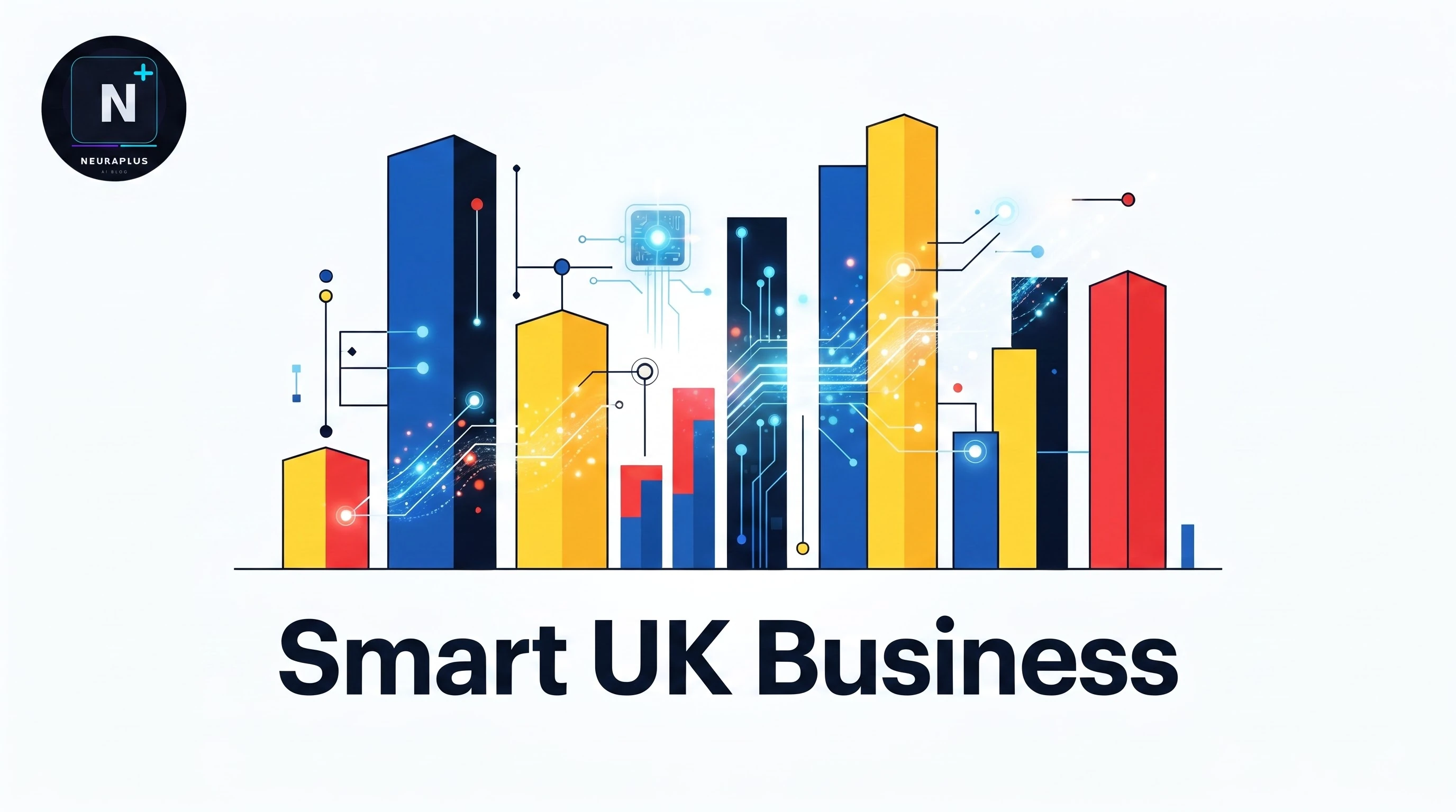 AI Tools for UK Businesses 2026 - SME stack dashboard showing accounting, marketing, and support automation for British companies