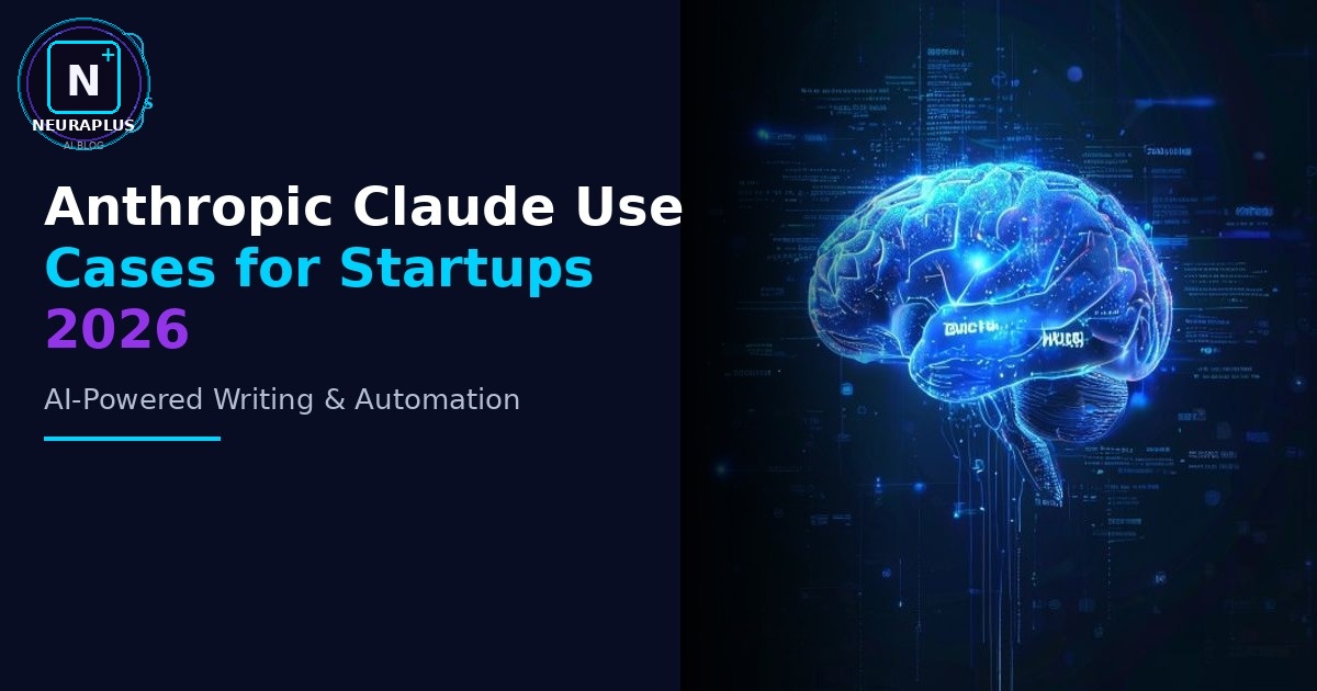 Anthropic Claude Use Cases For Startups 2026 NeuraPlusAI Blog Anthropic Claude Use Cases For Startups 2026 NeuraPlusAI Blog