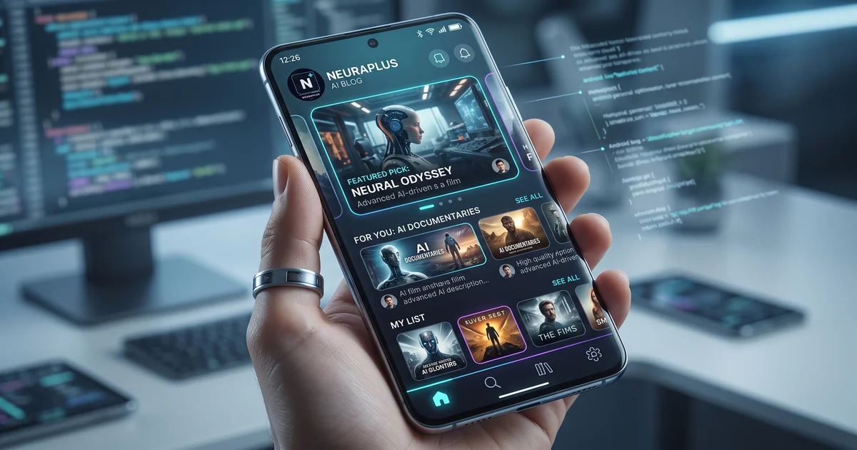 Comparison of traditional mobile app workflow versus AI-automated workflow on Android devices
