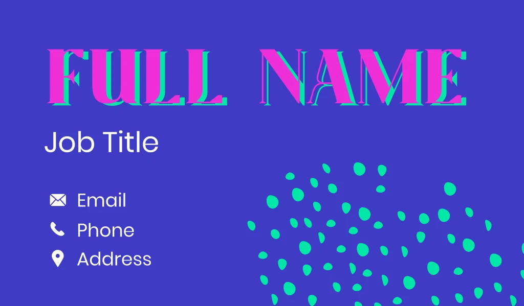 BrandCrowd colorful business card design example