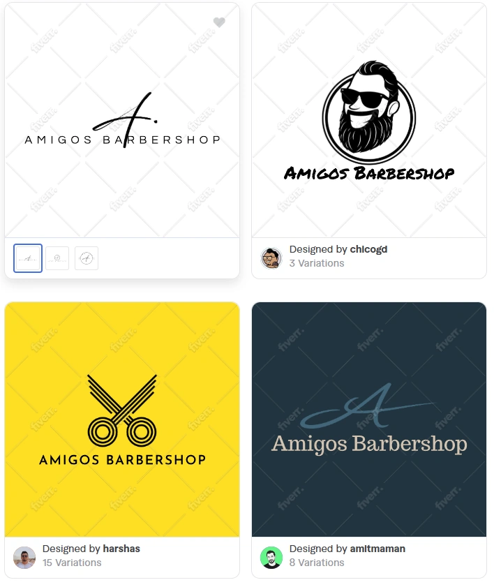 Fiverr AI logo maker landing page