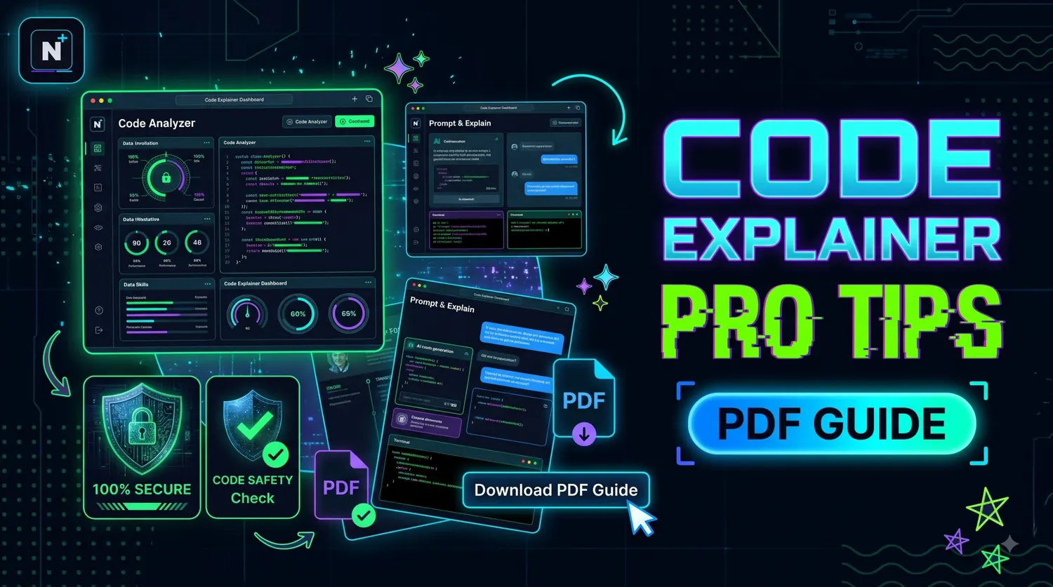 Free AI code explainer turning a Python function into a step-by-step plain English explanation