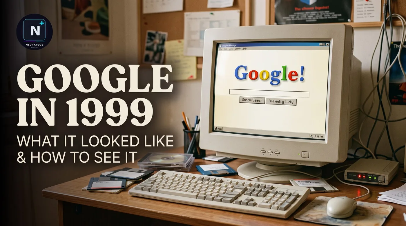 Wayback Machine calendar showing Google captures from 1999