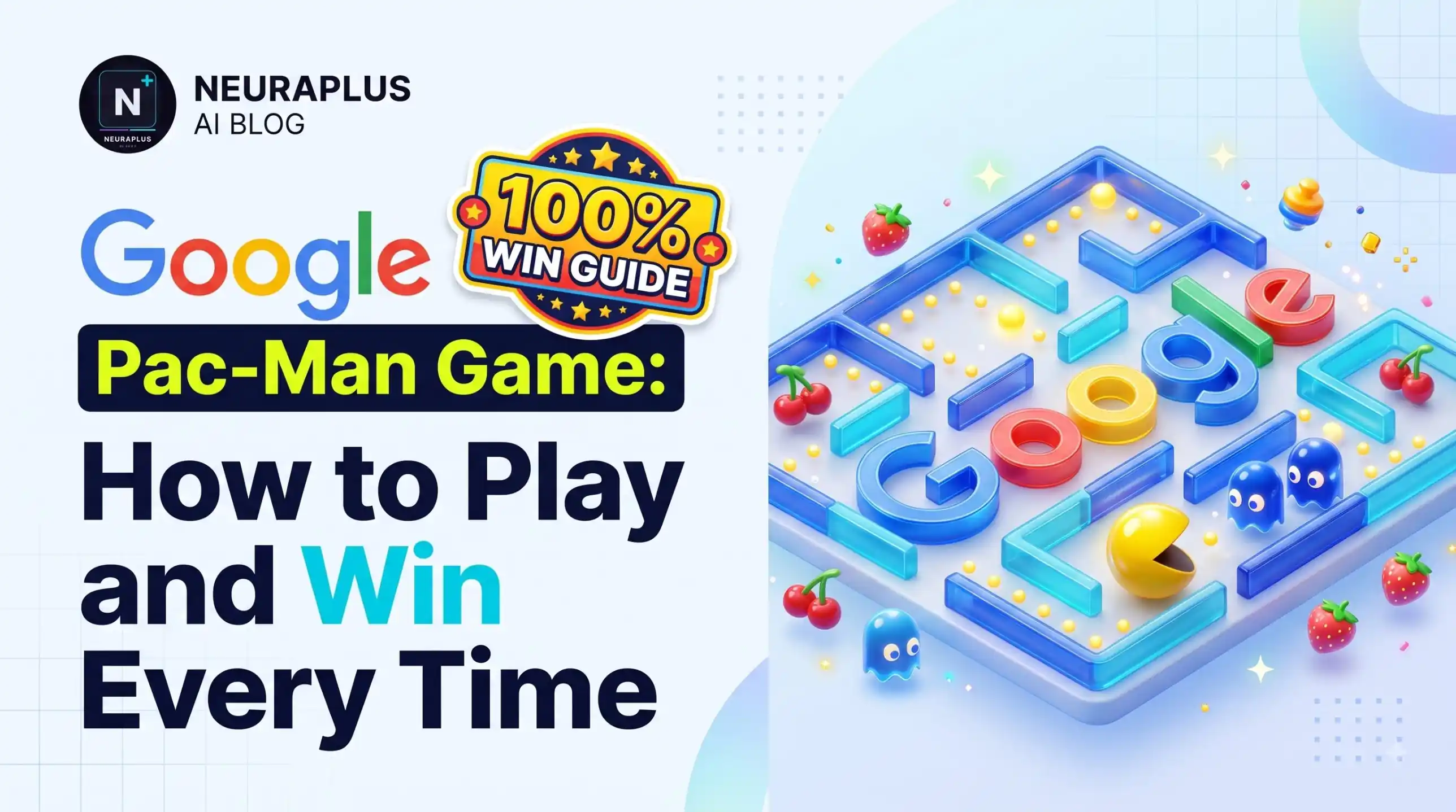 Google Pac-Man game showing the maze, ghosts and the Insert Coin button on the Google logo